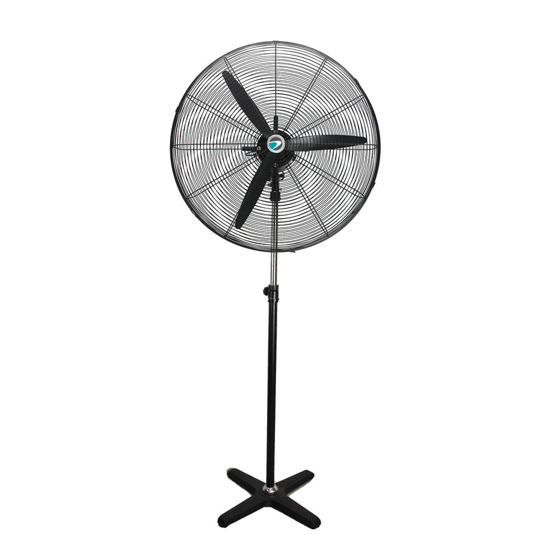 Abanico industrial 30" 180 watt de Pedestal con base. Color negro. 3 velocidades 1