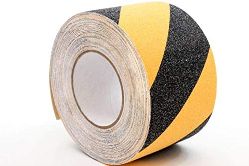 Cinta de seguridad antideslizante 2&quot; X 15&#39; = 4.72 mts Color amarillo y negro