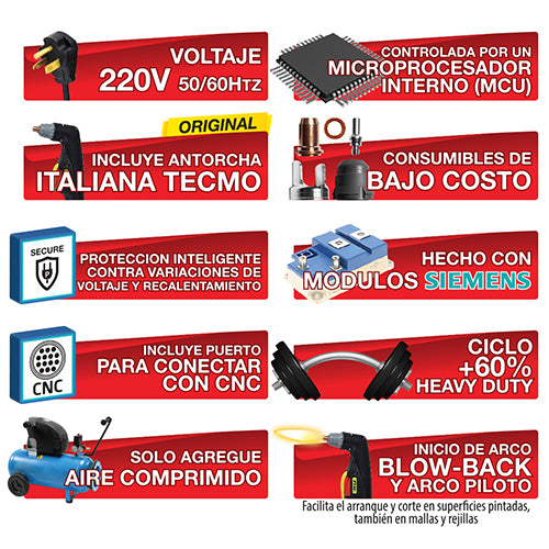 Cortador Plasma 70 amp DIGICUT70D (CNC).220v. Corta hasta 28 mm.Compatible cortadora CNC