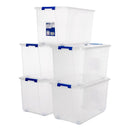 Caja plástica para almacenamiento, con ruedas. 52 litros. Tactix