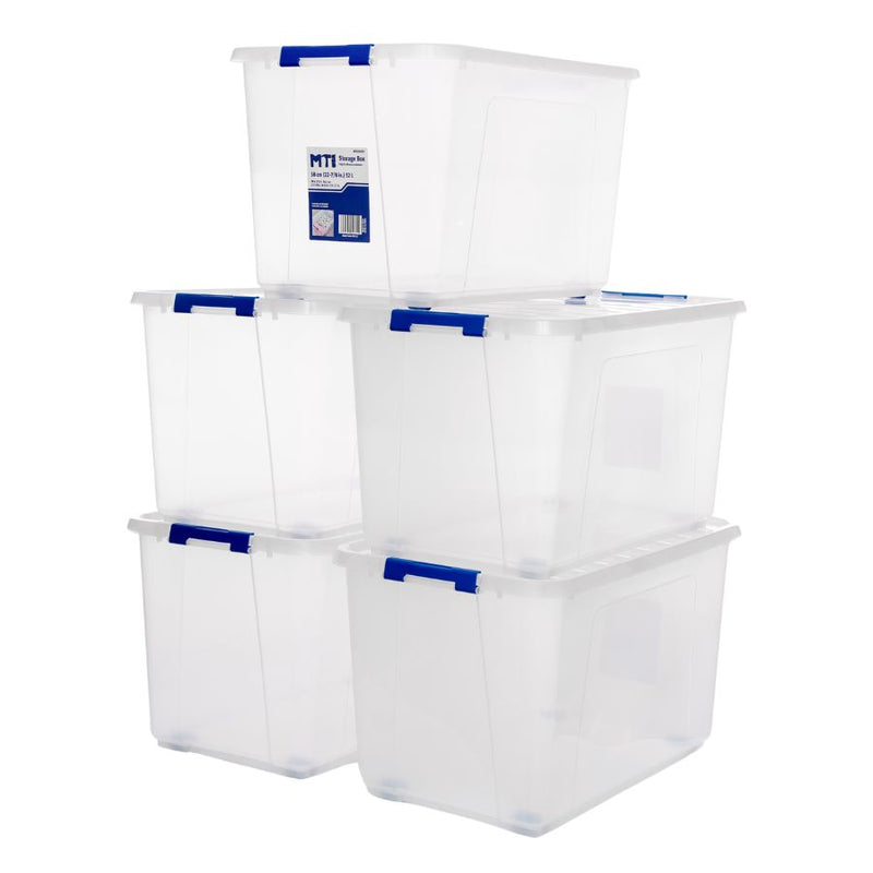 Caja plástica para almacenamiento, con ruedas. 52 litros. Tactix