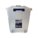 Caja plástica para almacenamiento, con ruedas. 52 litros. Tactix