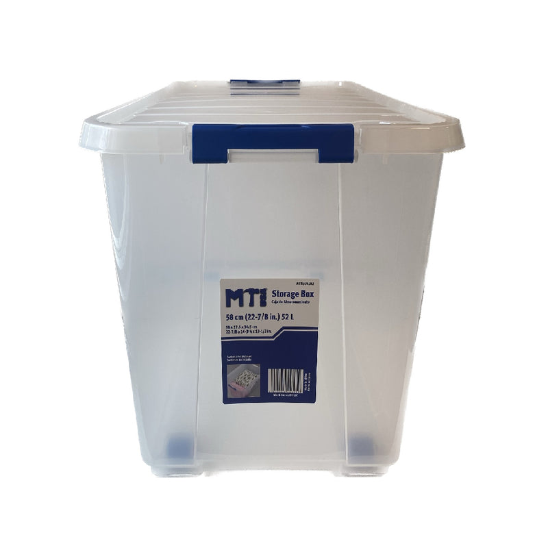 Caja plástica para almacenamiento, con ruedas. 52 litros. Tactix