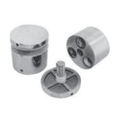 BOTON DE 2" PARA BARANDAS VIDRIO. ACABADO SATINADO (NX48 * 30)