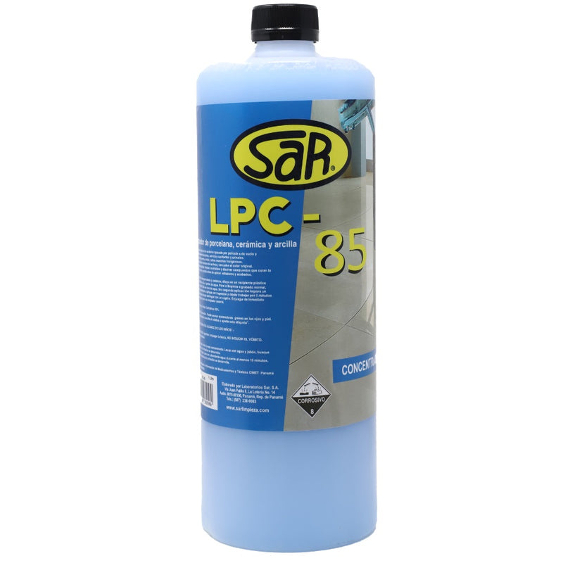 Limpiador desinfectante LPC-85 para ceramica y porcelana, 1 Litro.