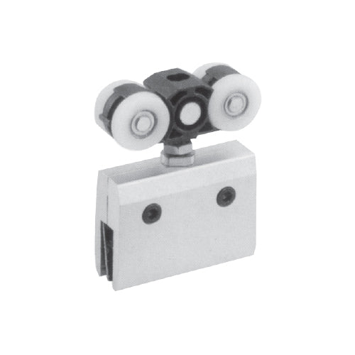 Rodachines p/puertas de vidrio temp.8-12mm. 2 rod y acc.Sat 100kg/par.riel TD-8600B-4