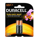 Baterías Alcalinas AAA - Duracell. Paq 2 Und