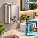 Dispensador De Jabón Líquido 800 ml de Acero Inoxidable 304 Satinado. Dosificador Manual Para Pared.