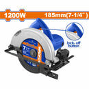 Sierra Circular 1200W  Veloc. 4800rpm  Corte a 45º y 90º  Corte ajustable  Incluye: 1 Hoja 7-1/4"  Cortadora de disco