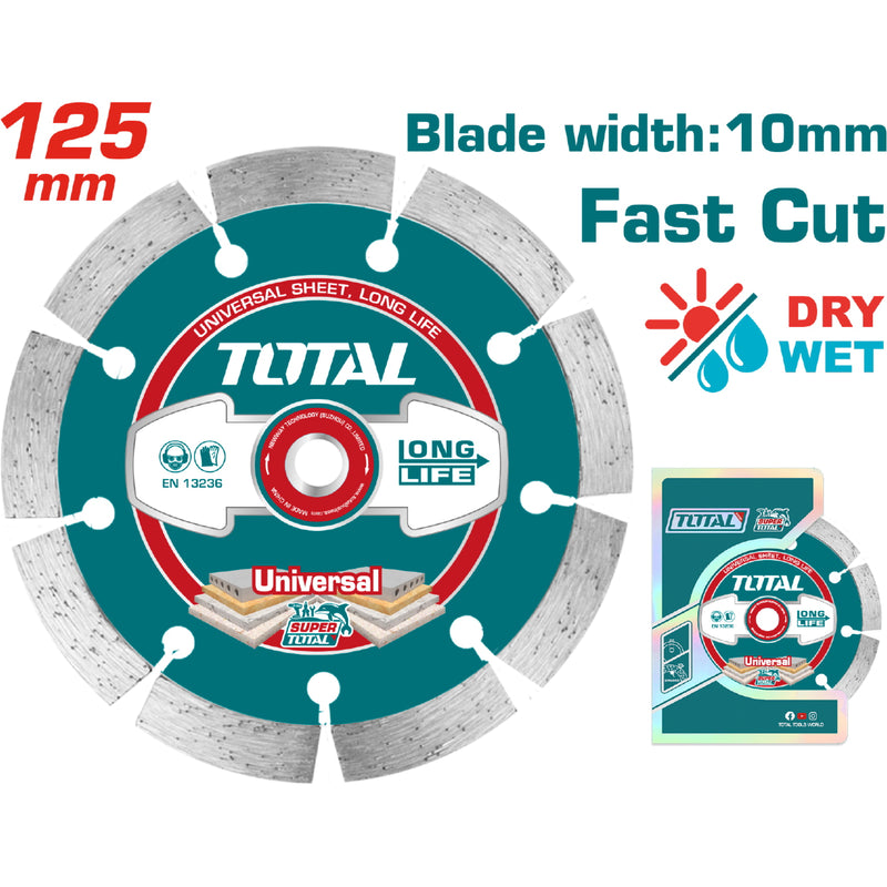 Disco de diamante 230(9")X22mm segmentado para corte en seco