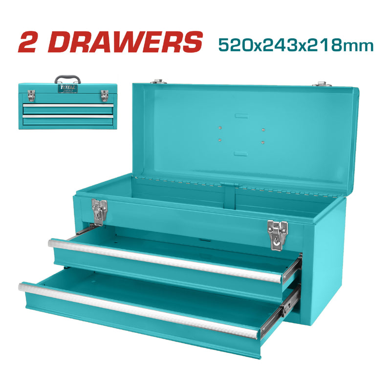 Caja herramientas metálica de 2 bandejas  520*218*243mm