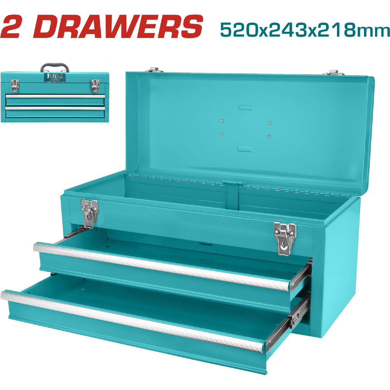 Caja herramientas metálica de 2 bandejas  520*218*243mm