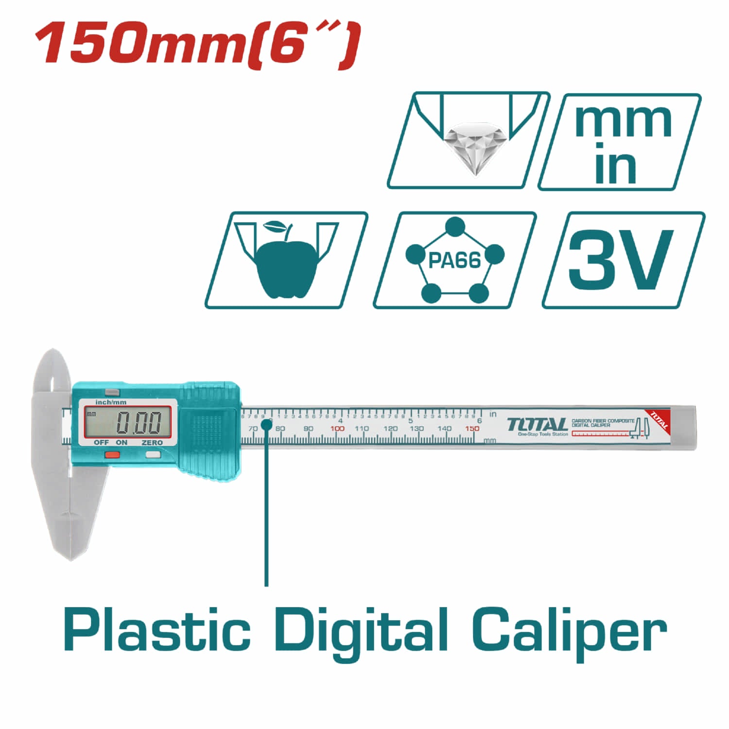 Vernier calibrador digital rango 0-150 mm .