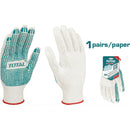 (1 par) Guantes de puntos de PVC. Calibre 10. medida 10 (XL).