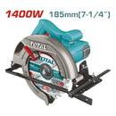 Sierra Circular De 110-120V~60Hz. Potencia 1400 W  Velocidad Max. 4800 Rpm