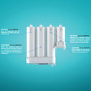 Filtro de agua osmosis inversa 4 etapas SnowPad alto flujo 1.2L/min