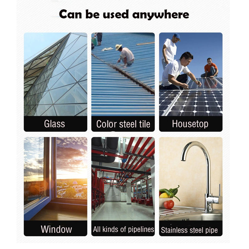 Flex Tape, cinta impermeable Transparente de fibra super fuerte 150*10cm/ 4Pulg x 5Pies