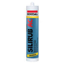 SOUDAL Silirub AC Transparente Silicona Acetica Sellado General De Vidrio De Alumnio 280Ml