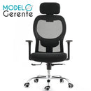Silla ejecutiva de oficina Mesh Premium Tipo Alta con Posa cabezas. Modelo Gerente