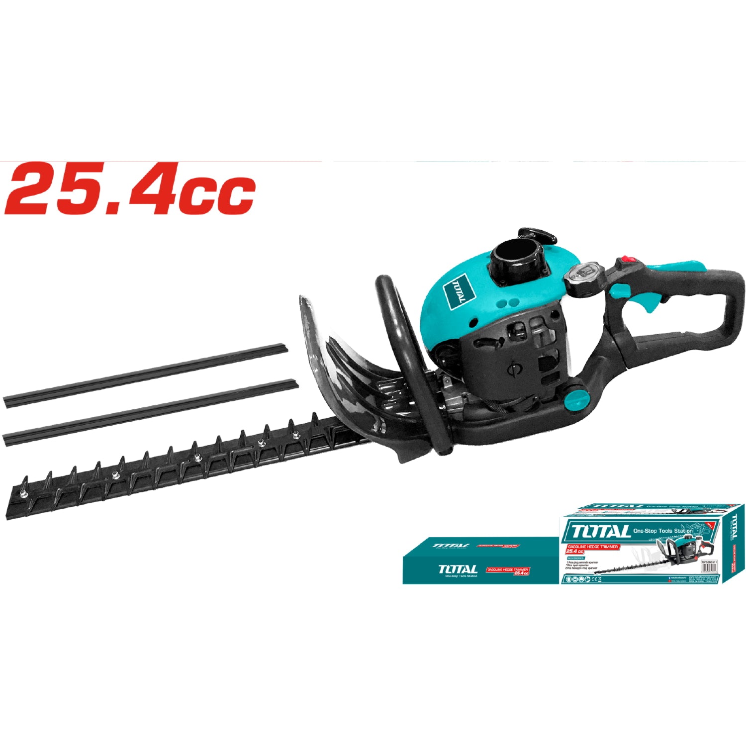 Cortasetos a Gasolina. Motor 2 tiempos enfriado por aire a gasolina 0.75KW (1HP) 25.4cc.