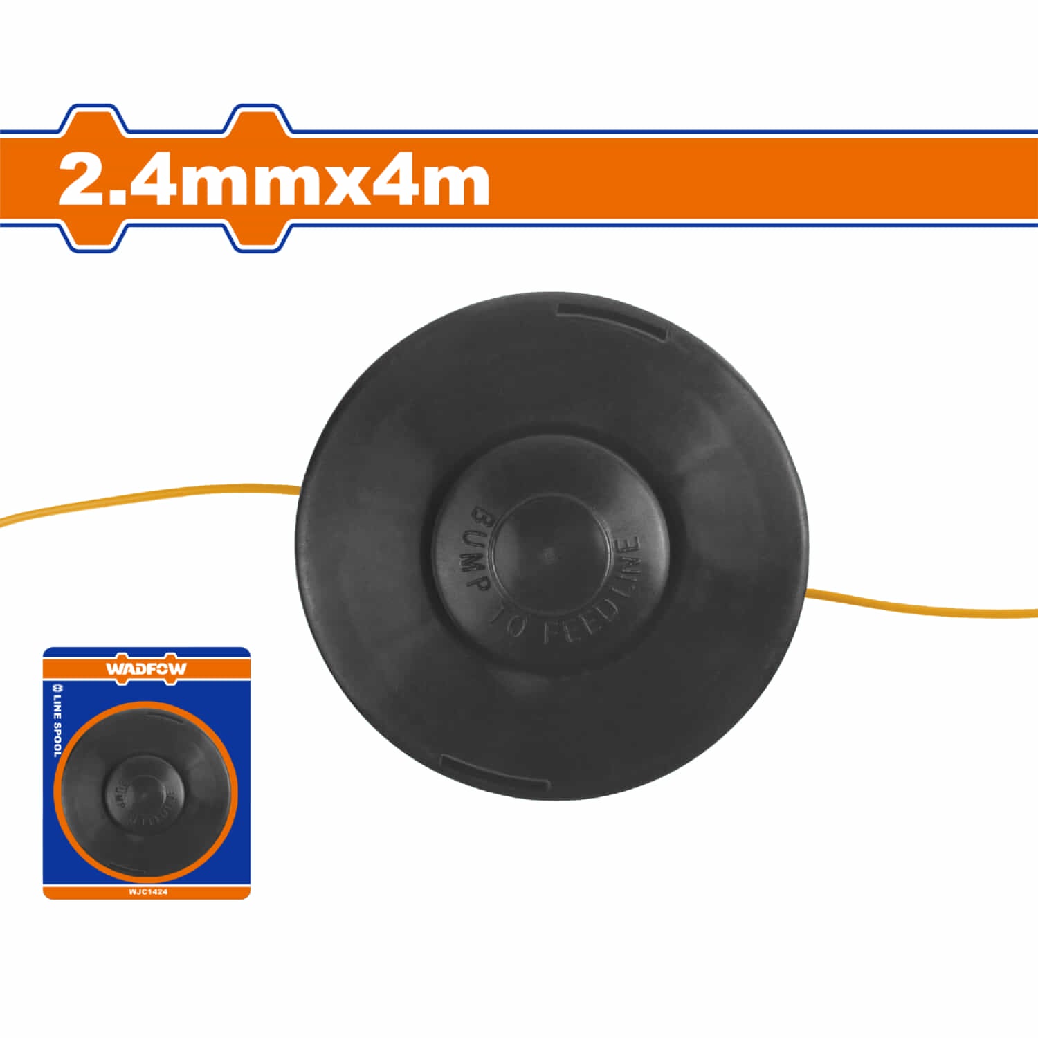 Rollo de linea para desmalezadora 2.4mm de diametro 4.2mm de longitud.