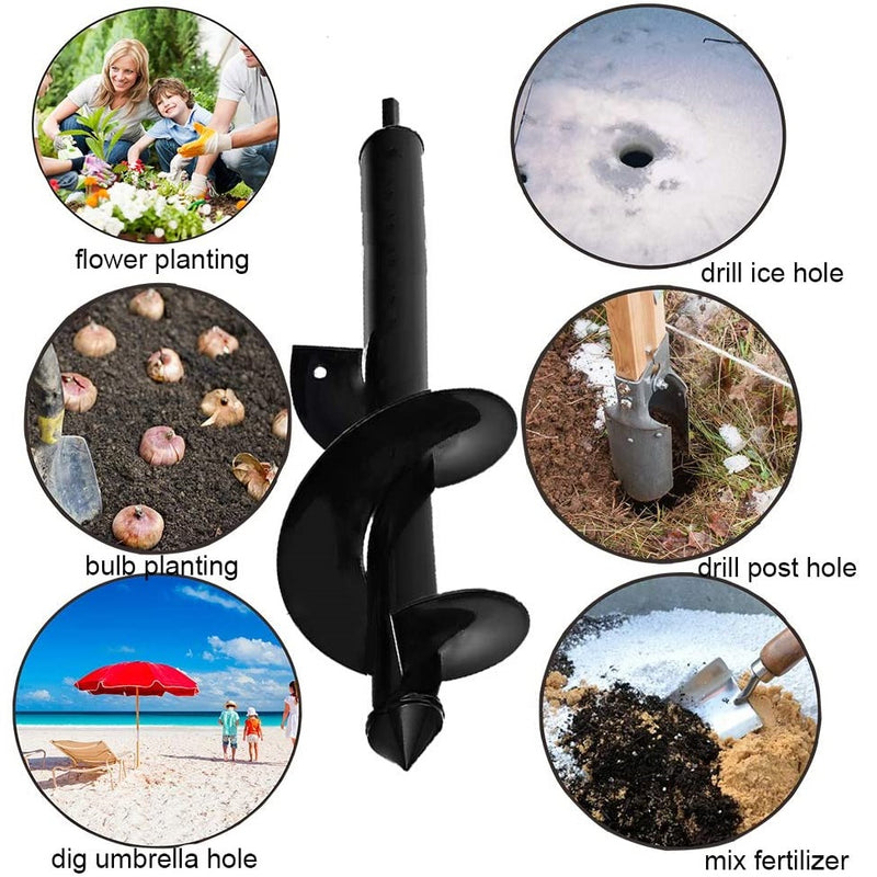 Broca para tierra ahoyadora de taladro drill en forma de espiral para agricultura. 3.5"x10" cavar huecos en la tierra