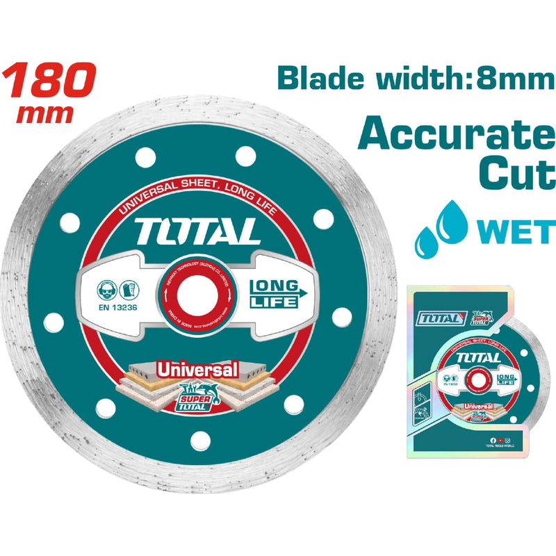 Disco De Diamante Liso Para Usar Con Agua 180(7")X22mm Blade Width:5Mm