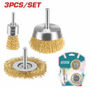 Juego cepillos de alambre 3 pcs