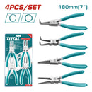 Set de alicates quita abrazaderas 2pcs de 180° 2pcs de 90°