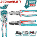 Alicate De Combinacion 9.5"/240Mm Cr-V. De Alto Apalancamiento Ahorran El 30% De La Fuerza Aplicada.