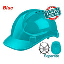 Casco de Seguridad Color Azul Verdoso. 8 Puntos de Suspension. Ajustable. Carcasa de PE .