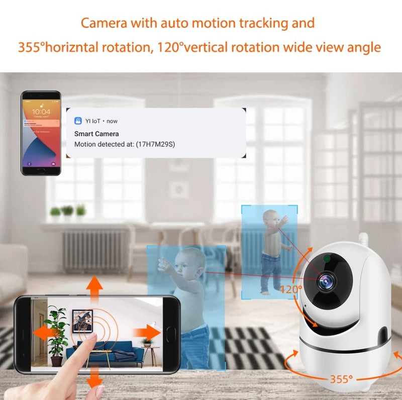 Cámara de seguridad inteligente con Wifi 1080 HD/32Gb, color negro