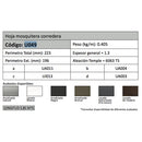 Marco Mosquitera Slim. Espesor 1.1 mm. Largo 5.85 mts. Acabado Anodizado Negro 15 Micron