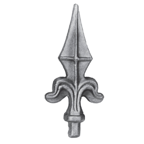 Punta de lanza soldable con 6011, Base Ø 12 mm, 125 mm de alto.