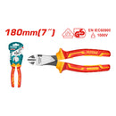 Alicate de Corte Diagonal de 7" (180mm) de Mango aislado. Acabado Negro Pulido. Soporta 1000 V.