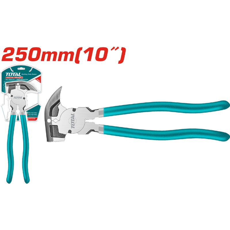 Pinza para cercas de pua o malla 10"/250mm. 3 en 1 Martillo, cortador y sacagrapas