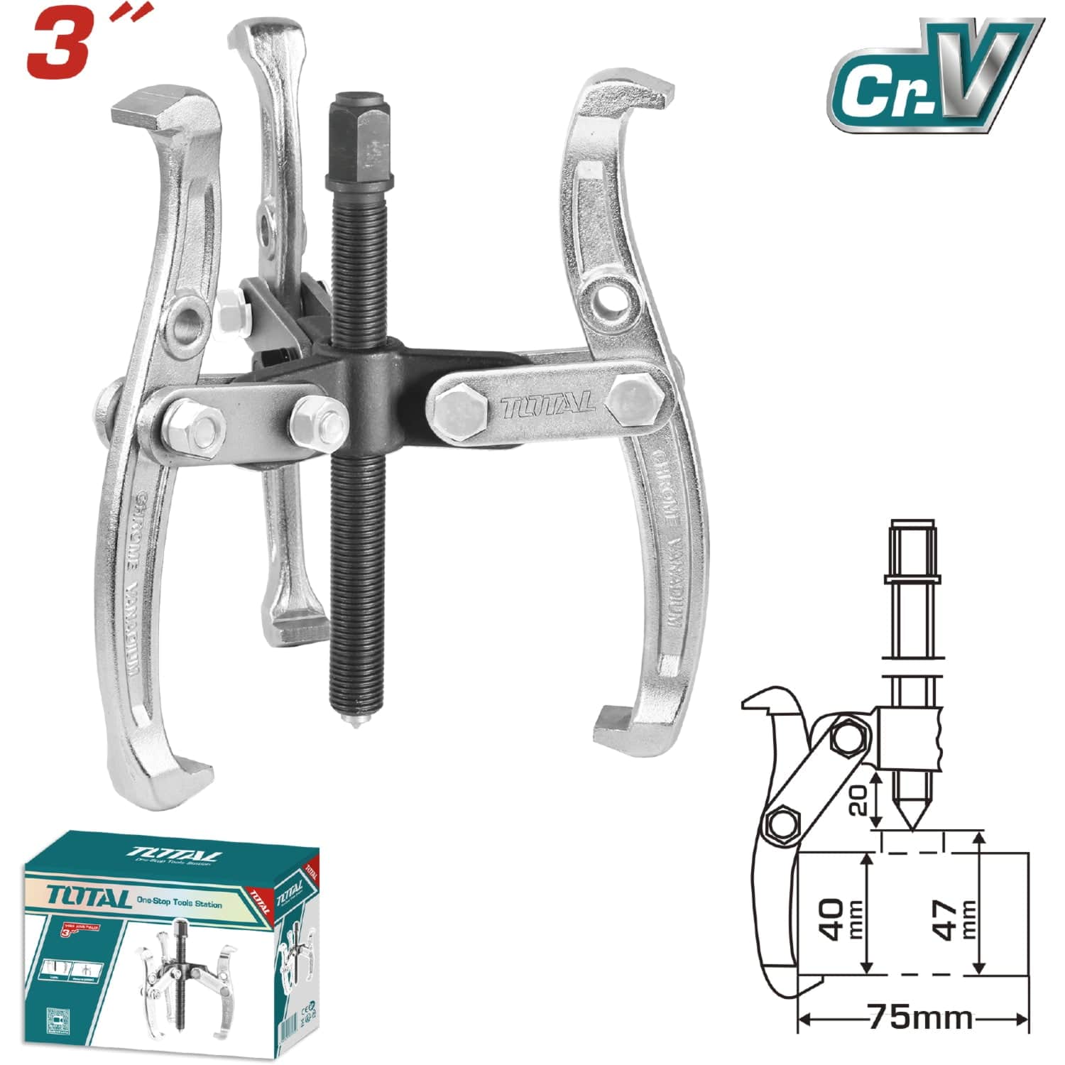 Extractor De 3 Mandibulas 3"