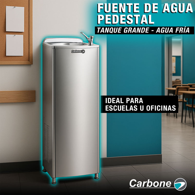 Fuente de agua fria de pedestal. 110V/60HTZ. Bebedero con filtro de agua (2 años garantia)