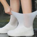 Cubrecalzados de Látex Impermeable estilo Bota Color Blanco Talla L 41-47 reutilizables para zapatos. Se vende en par.
