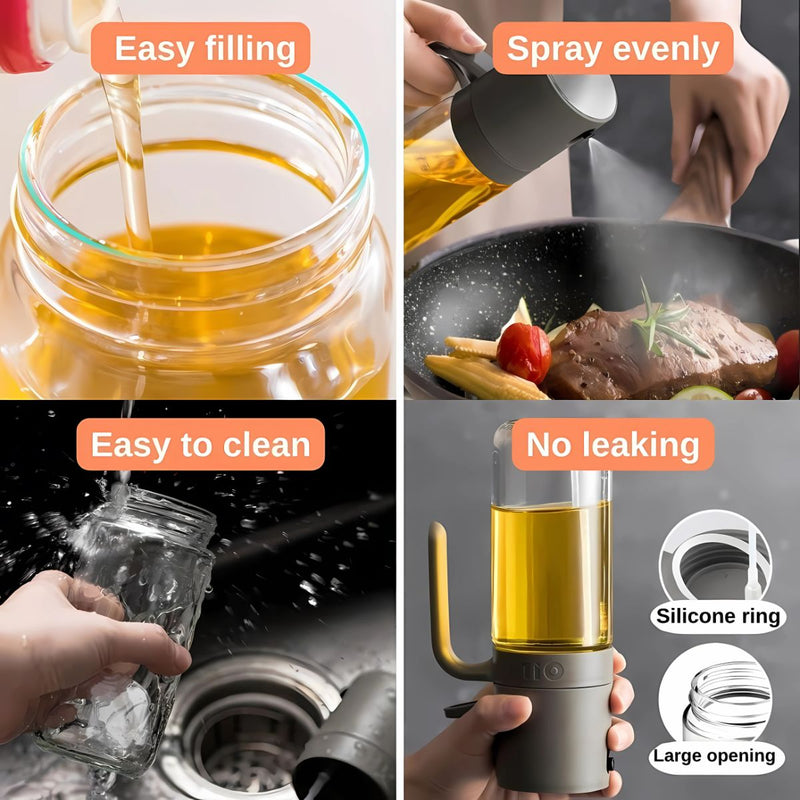 Pulverizador spray de aceite para cocinar. Dispensador 250ml (8.5 fl oz) aceitera