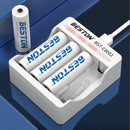 Cargador de Pilas Recargables AA/AAA con 4 Baterías recargables AA Incluidas.