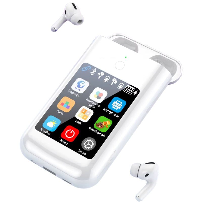 Audífonos inalámbricos con pantalla táctil. Auriculares y power bank de 8000mAh. Funciona para escuchar música y cargar el celular.