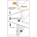 Amortiguador de Puertas con Imán. Color gris. Tope de Cierre suave y Silencioso.