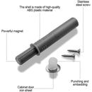 Amortiguador de Puertas con Imán. Color gris. Tope de Cierre suave y Silencioso.