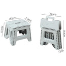 Taburete plegable. Escaloncito banquito con agarre. Antideslizante. Color gris.