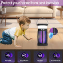 Lámpara Mata insectos. Trampa para mosquitos electrica portátil con panel solar 4200V. Luz UV Inalámbrica.