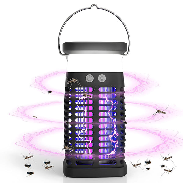 Lámpara Mata Insectos. Trampa Para Mosquitos Eléctrica Portátil Con Pa