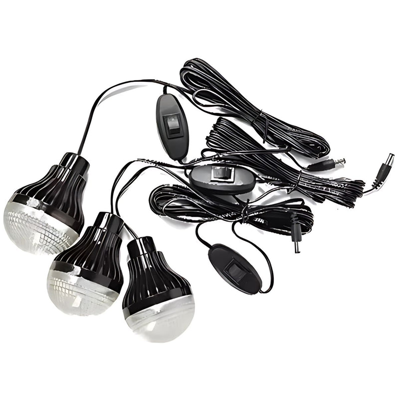 Reflector solar LED portátil con bombillos 30W. Estación de energía solar multifuncional. Power bank con batería de respaldo.