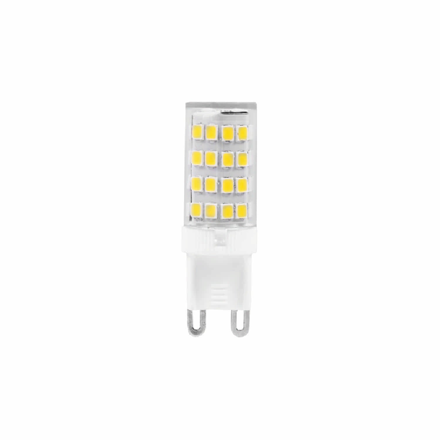 Bombillo LED G9 Regulable 9W, 3000K Luz Cálida, 700 lm, Base Cerámica, 85-265V, 16x63mm. Foco