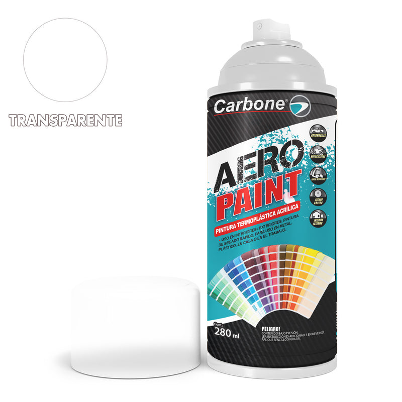 Pintura aerosol en Spray Transparente 280ml. Interiores y exteriores alta calidad